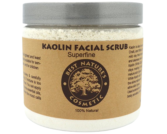 Kaolin Facial Scrub. Mask for sensitive skin.